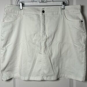 Croft & Barrow White Plus Classic Fit Mini Skort Summer Vacation Essential Style